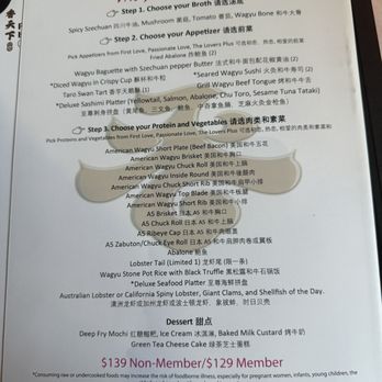 Prime Hot Pot - Updated AYCE menu options 7/21/24. - Hot Pot Near Me - Tustin, California