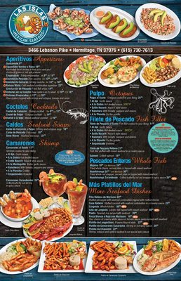Menu photo 2 Las Islas Mexican Seafood Nashville, TN Menu photo 2 Las Islas Mexican Seafood Nashville, TN