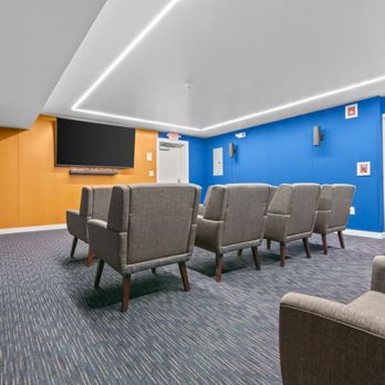 Solaire Apartments - This image features the resident theater and entertainment room at Solaire Senior Living in Southfield, MI, providing a comfo... - Retirement Homes Near Me - Southfield, Michigan Solaire Apartments - This image features the resident theater and entertainment room at Solaire Senior Living in Southfield, MI, providing a comfo... - Retirement Homes Near Me - Southfield, Michigan