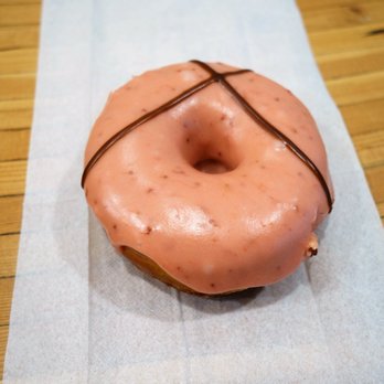 Bronuts - Bronuts 09/28/18: Blair - Yeasted Donut, Strawberry Glaze, Balsamic Drizzle - Coffee & Tea Near Me - Winnipeg, Manitoba Bronuts - Bronuts 09/28/18: Blair - Yeasted Donut, Strawberry Glaze, Balsamic Drizzle - Coffee & Tea Near Me - Winnipeg, Manitoba