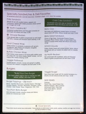 Menu photo 5 The Black Mountain Bistro Black Mountain, NC Menu photo 5 The Black Mountain Bistro Black Mountain, NC