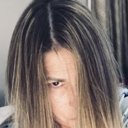 KLV Salon - Highlights that were destroyed by Krystal's keratin treatment.