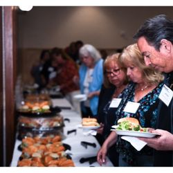 Simple Elegance Catering - Ft. Sandwich platters: Chicken Salad, Ham & Cheese, Turkey & Avocado, BLT, Chicken Caesar wraps, gluten free & vegan wrap + more
