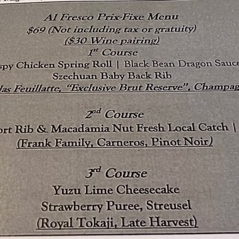 Roy's Waikiki - 7/14/22 Todays dinner with the wine pairing, of course! - Hawaiian Near Me - Honolulu, Hawaii Roy's Waikiki - 7/14/22 Todays dinner with the wine pairing, of course! - Hawaiian Near Me - Honolulu, Hawaii