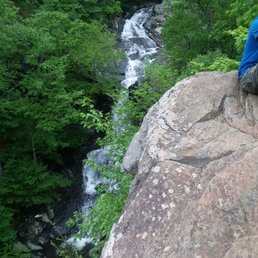 This is from sitting on the cliffs. Its not flat water. Its almost a freefall waterfall you are seeing here.