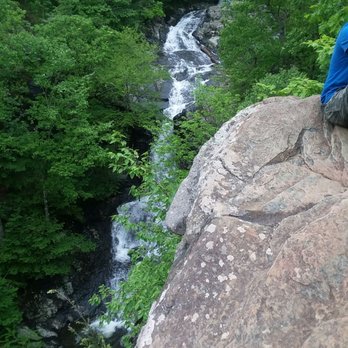 White Oak Canyon Trail - This is from sitting on the cliffs. Its not flat water. Its almost a freefall waterfall you are seeing here. - Hiking Near Me - Syria, Virginia