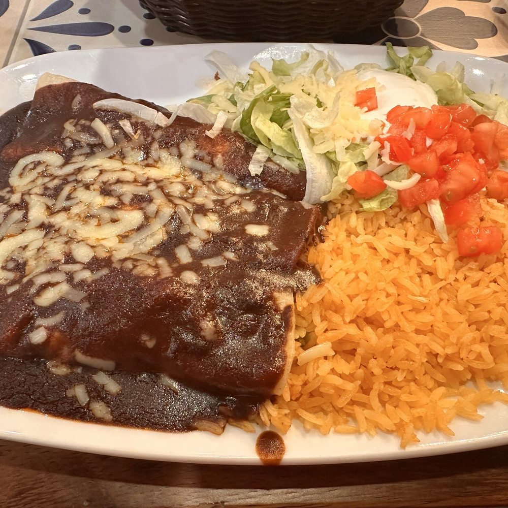 Mole chicken enchiladas