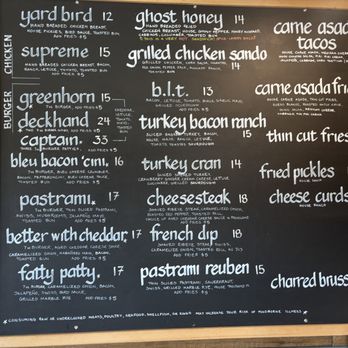Boat Yard Cafe - menu - Gluten-Free Near Me - Homer, Alaska