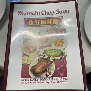 Waimalu Chop Suey - Menu - Chinese Near Me - Aiea, Hawaii Waimalu Chop Suey - Menu - Chinese Near Me - Aiea, Hawaii