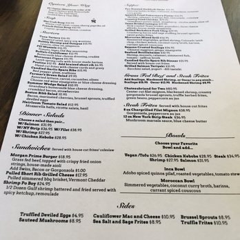 Morgan & Co. Restaurant - Dinner menu - New American Near Me - Glens Falls, New York
