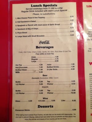 Menu photo 3 Pizza Factory St. Maries, ID Menu photo 3 Pizza Factory St. Maries, ID