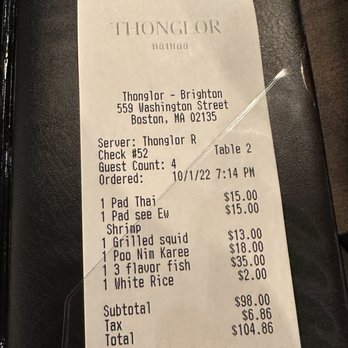 Thonglor - Thai Near Me - Brighton, Massachusetts