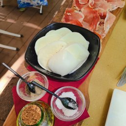 Mozzarella and prosciutto Mozzarella and prosciutto