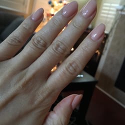 Becky Nguyen - I went with a more feminine tip with nude gel polish for the holidays