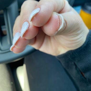 Sina's Nails & Spa - I think this is not normal to put glue at the end to stick my nail to the acrylic - Nail Salons Near Me - Oakley, California Sina's Nails & Spa - I think this is not normal to put glue at the end to stick my nail to the acrylic - Nail Salons Near Me - Oakley, California