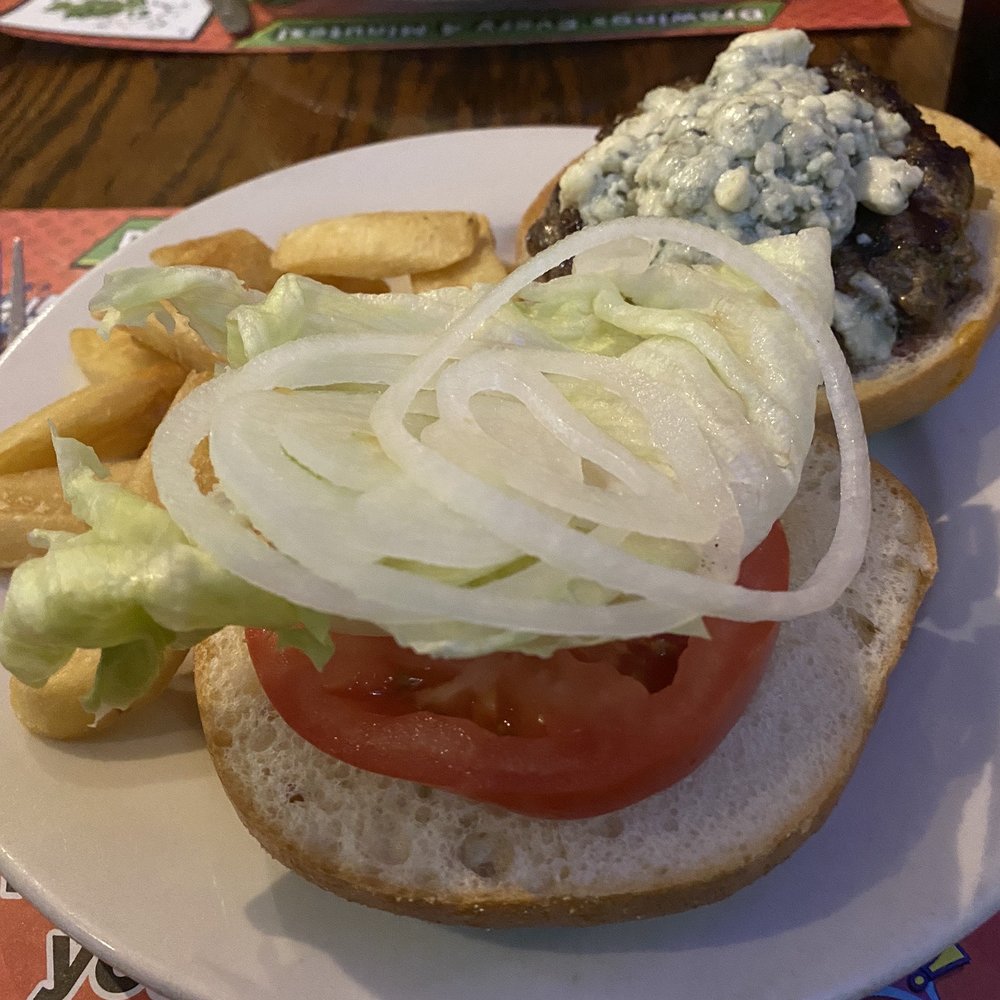 Burger with blue cheese! Burger with blue cheese!