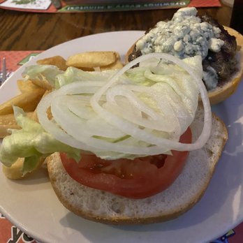 Ye Olde Rathskeller - Burger with blue cheese! - Sandwiches Near Me - Cranford, New Jersey