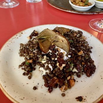 Bloodwood - -- roasted pear -- lentils, goats curd, walnuts - International Near Me - Newtown, NSW Bloodwood - -- roasted pear -- lentils, goats curd, walnuts - International Near Me - Newtown, NSW