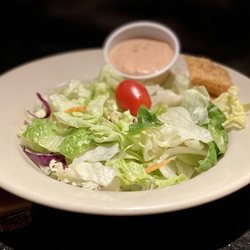 LOVE the side salads with house made croutons here :)'