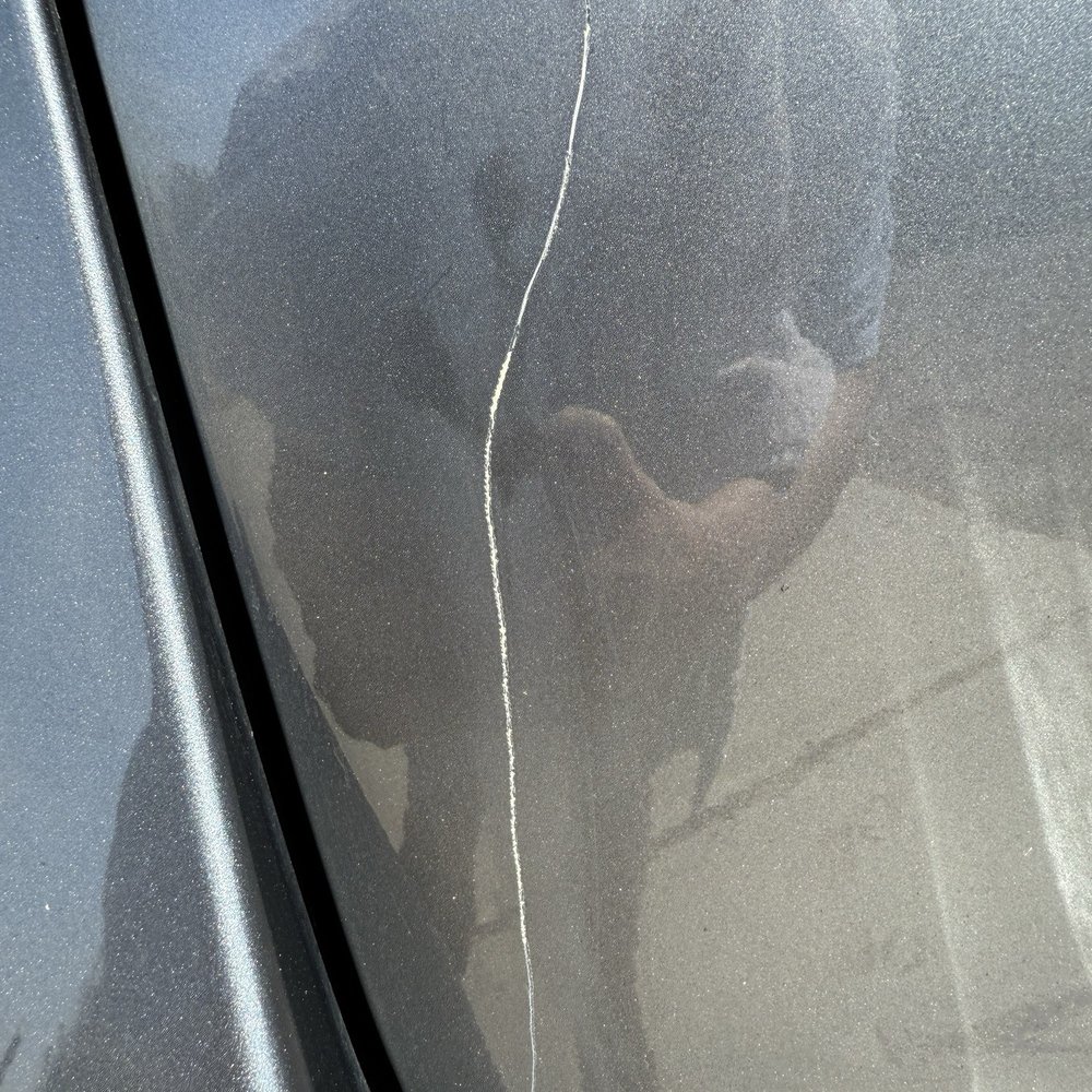 New Life Auto Collision - Scratch that went all the way through to base. - Body Shops Near Me - Fullerton, California New Life Auto Collision - Scratch that went all the way through to base. - Body Shops Near Me - Fullerton, California