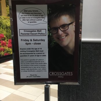 Crossgates Mall - A sign by one of the entrances to the mall. - Shopping Centers Near Me - Albany, New York