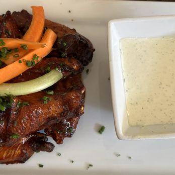 Stagecoach Smokehouse - Wings with ranch dressing - Steakhouses Near Me - Sedona, Arizona Stagecoach Smokehouse - Wings with ranch dressing - Steakhouses Near Me - Sedona, Arizona