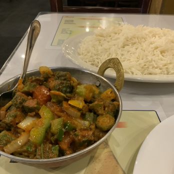 Masala Indian Cuisine - Bhindi masala (and a completely ludicrous amount of rice) - Indian Near Me - Lexington, Kentucky