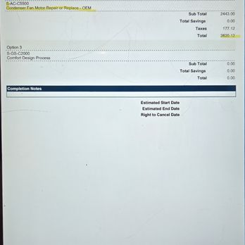 ARS / Rescue Rooter - Ridiculous price quote to replace fan and capacitor. Called another company and they quoted $350 for same work. - Heating & Air Conditioning/HVAC Near Me - Raleigh, North Carolina ARS / Rescue Rooter - Ridiculous price quote to replace fan and capacitor. Called another company and they quoted $350 for same work. - Heating & Air Conditioning/HVAC Near Me - Raleigh, North Carolina