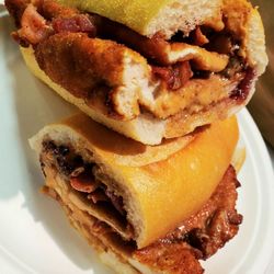 The "Nutty Pig"- Chicken Cutlet, Bacon, Peanut Butter and Jelly!! My Vote for the Sandwich Hall of Fame!!