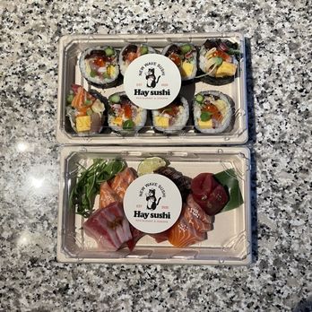 Hay Sushi - Sashimi punch on too and 18 pcs sashimi platter - Japanese Near Me - Toronto, Ontario