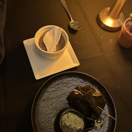 coffee flan & rice pudding