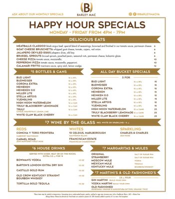 Menu photo 2 Barley Mac Arlington, VA Menu photo 2 Barley Mac Arlington, VA