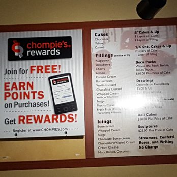 Chompie's - Cake menu board - Delis Near Me - Chandler, Arizona Chompie's - Cake menu board - Delis Near Me - Chandler, Arizona