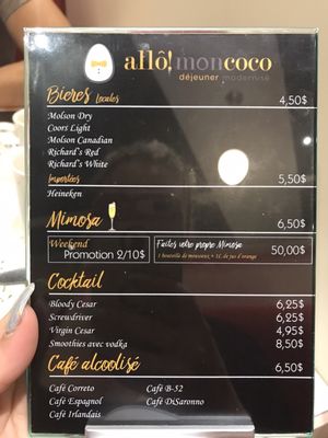 Menu photo 1 Allô Mon Coco Quebec City, QC