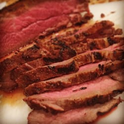 All Kinds of BBQ - Medium Rare Sliced TriTip-Slow Smoked