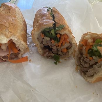 Cali Sandwich & Pho - CAli combination to the left and bbq pork to the right - Sandwiches Near Me - Houston, Texas