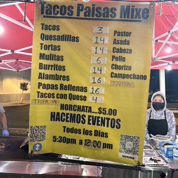 Tacos Paisas Mixe - Menu - Pop-Up Restaurants Near Me - Davis, California Tacos Paisas Mixe - Menu - Pop-Up Restaurants Near Me - Davis, California