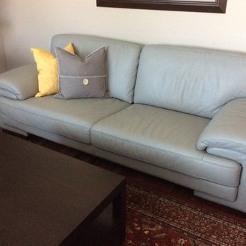 Chameleon Leather Re-Dying - From cream color to grey in less then three weeks. - Furniture Reupholstery Near Me - San Diego, California