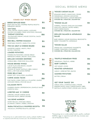 Menu photo 4 Social Birdie   Queen Creek, AZ