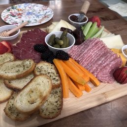 Charcuterie for 2.  Plenty to sample.  Filled us up with some left to take back home for a late night snack.