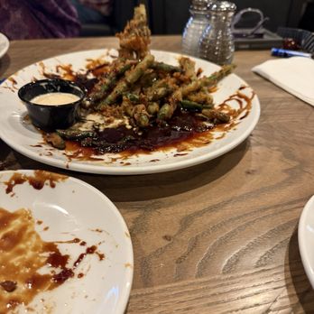 Steele House Kitchen & Bar - Green bean app. Too much glaze. - Burgers Near Me - Stow, Ohio Steele House Kitchen & Bar - Green bean app. Too much glaze. - Burgers Near Me - Stow, Ohio
