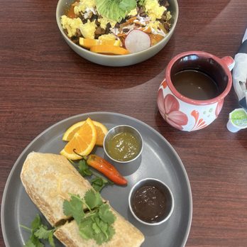 Oaxaca cuisine - Breakfast burrito and chilaquiles con pastor - Breakfast & Brunch Near Me - Fairfield, California