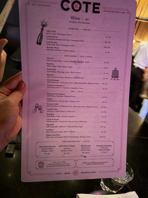 Menu photo 2 COTE Miami Miami, FL Menu photo 2 COTE Miami Miami, FL