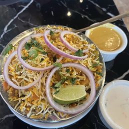THE VEGETABLE BIRYANI, all caps.