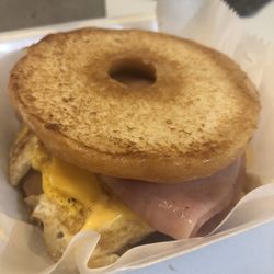 Max Donuts - Ham, Egg & Cheese Grilled Donut