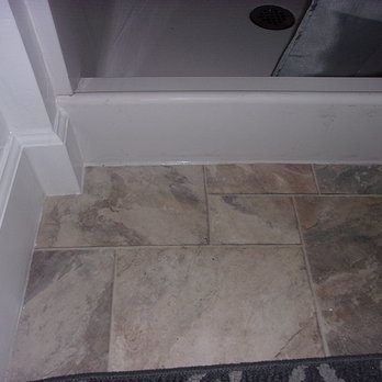 JPH General Contractor - Take note of the tight miter job. Go Gabriel! (linoleum floor) - General Contractors Near Me - Santee , California