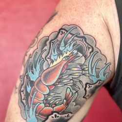 Instant Classic Tattoo - Japanese style shrimp