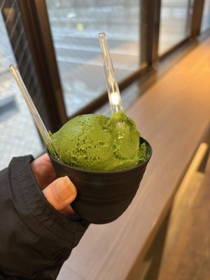 Suzukien Asakusa matcha gelato by null