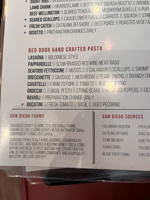 Menu photo 3 The Red Door San Diego, CA Menu photo 3 The Red Door San Diego, CA