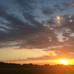 Althoff Motel - sunset behind Althoff Motel